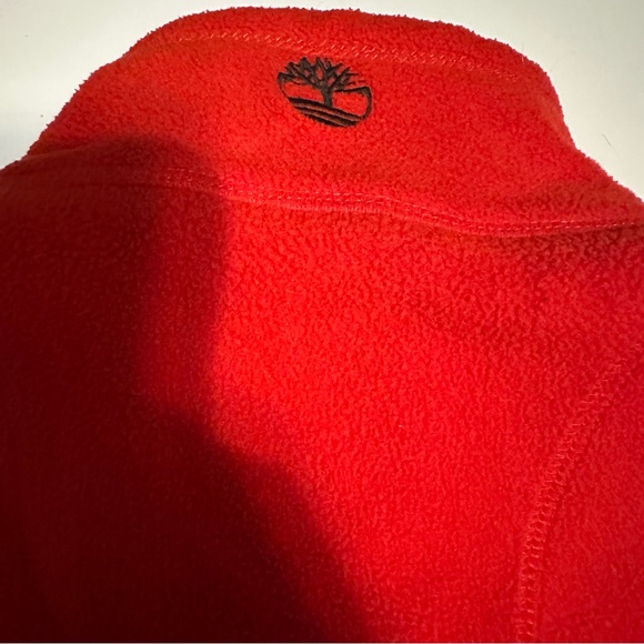 Timberland Men Red Large Fleece Vest - Picture 4 of 8